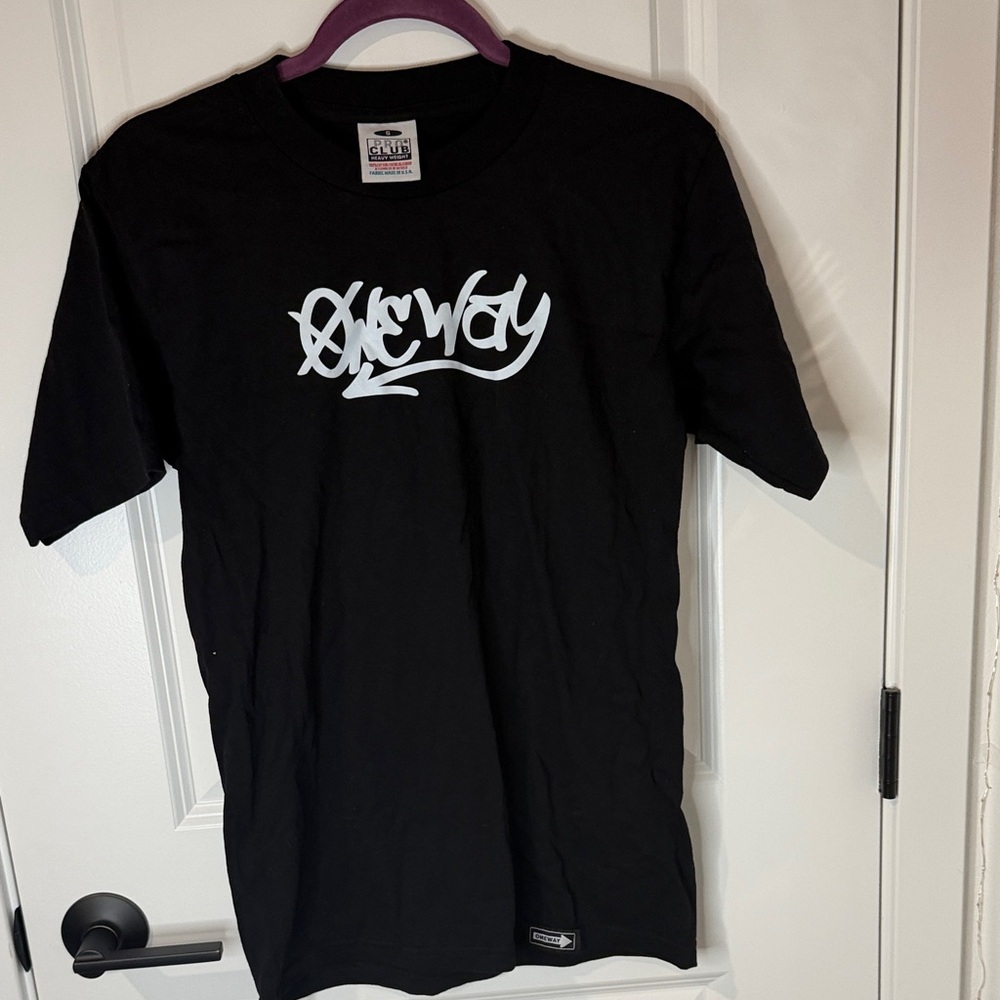 One Way Black Graphic Tee